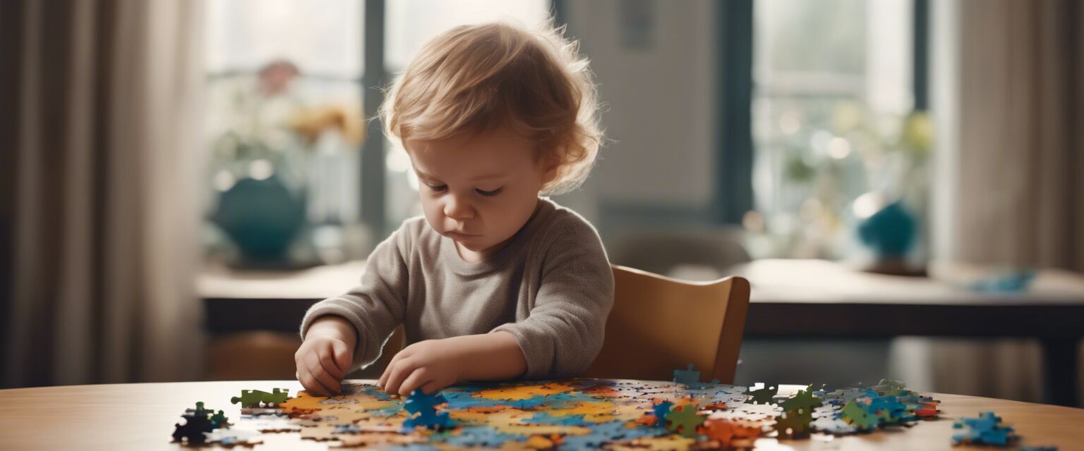 Toddler solving a puzzle